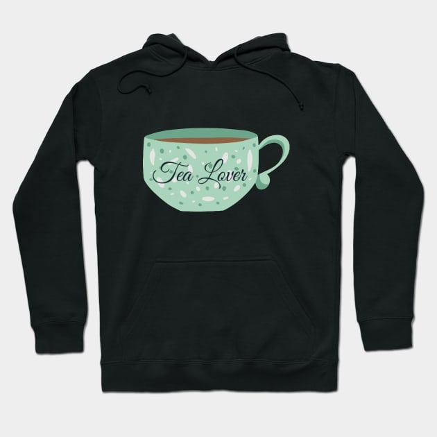 Tea Lover Hoodie by Honu Art Studio